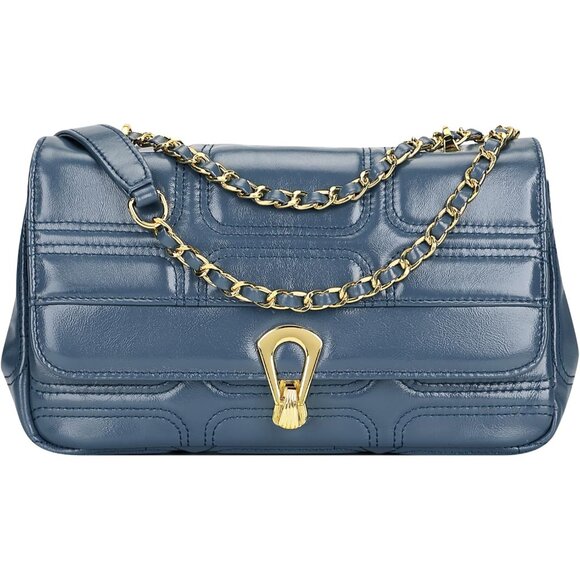 Quilted Leather Handbag for Women Chain Crossbody Purse Trendy Shoulder Bags
